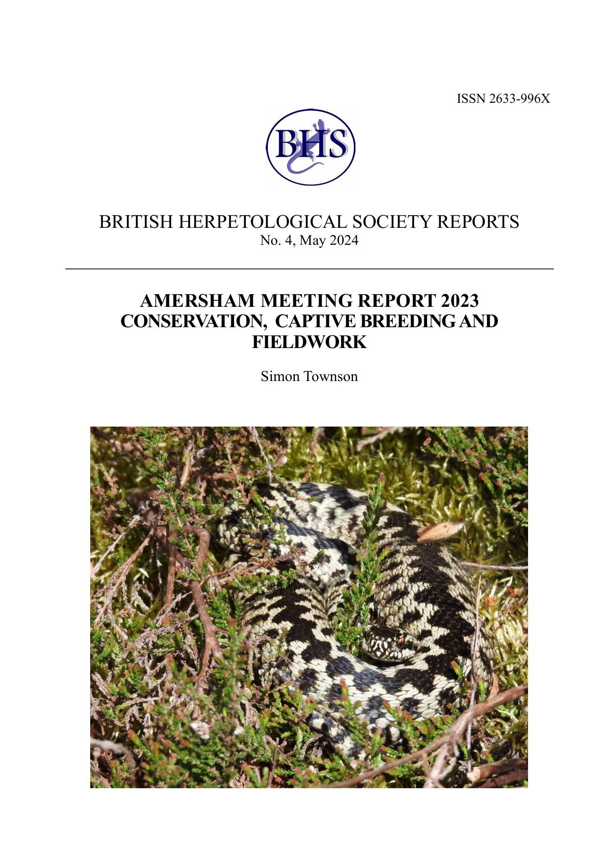 Amersham Meeting Report 2023 - conservation, captive breeding and fieldwork